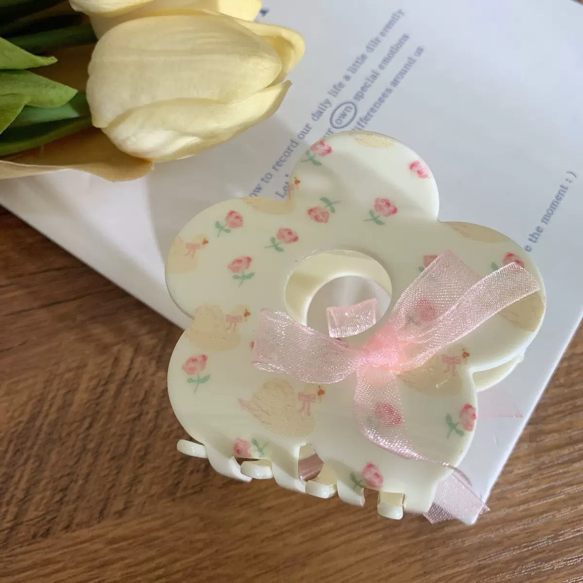 Baby-girl Flower Claw Clip