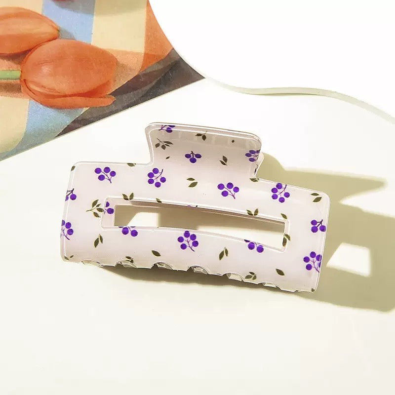 Purple Wines Claw Clip