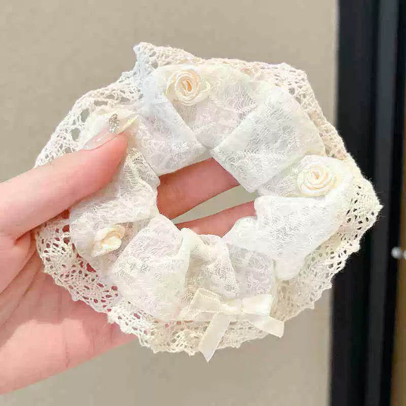 Soft-angel Lacey Scrunchie