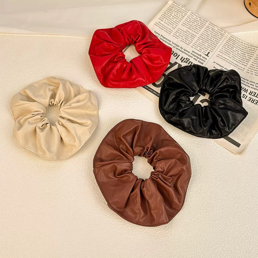 Maxine Leather Scrunchie