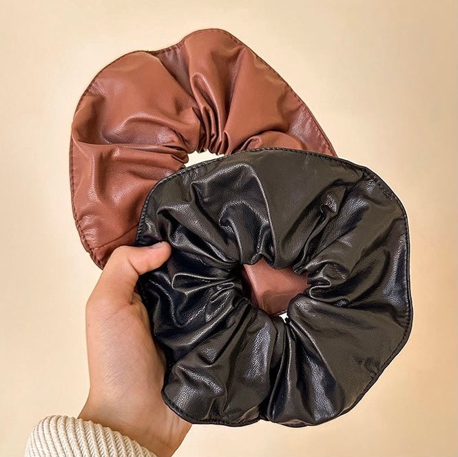 Maxine Leather Scrunchie