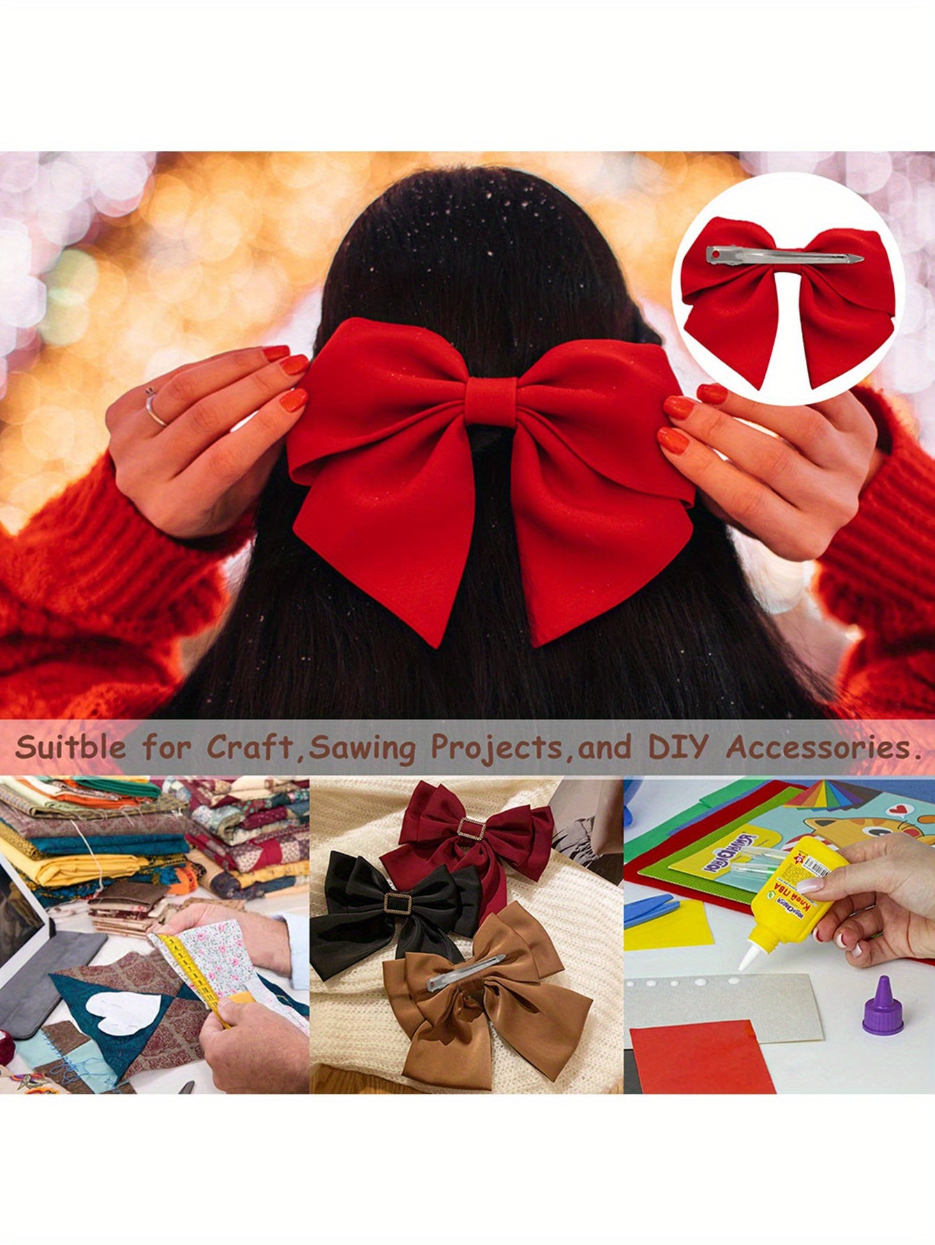 24pcs Alligator Hair Clips Metal Duck Bill Hair Clips For Styling - With Holes Professional Sectioning Clips For Salon And Women Girls Accessories