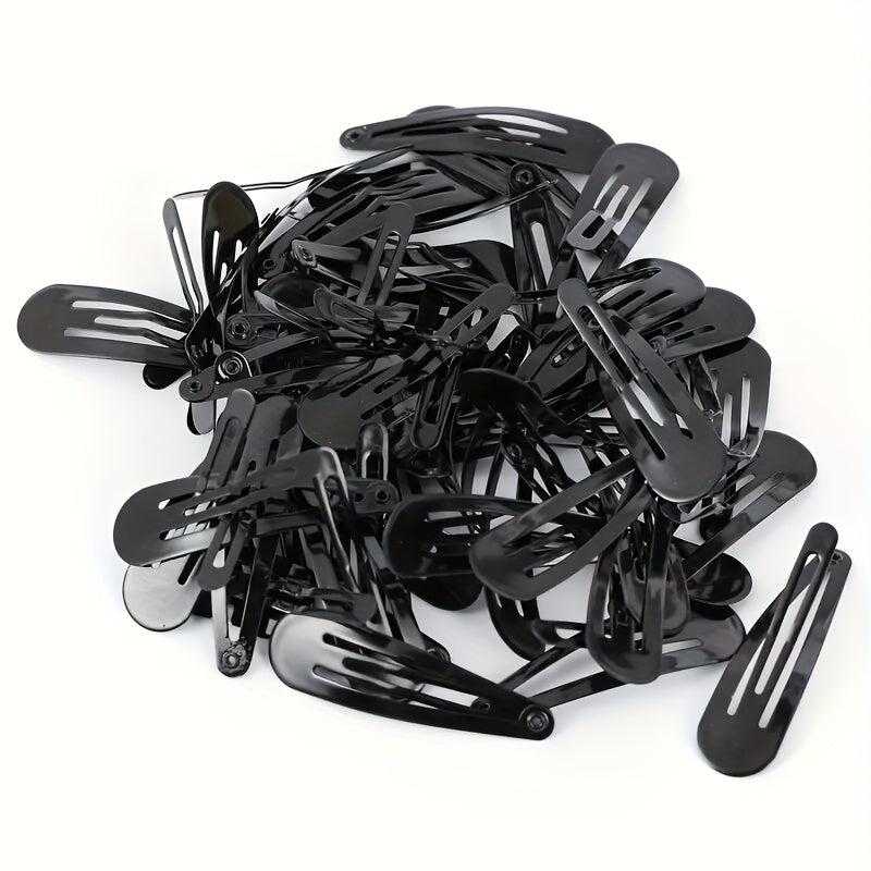 20/50pcs Metal Matte Snap Clip Solid Color Hair Clip Simple Style Hair Clips For Side Hair Bang Women   Hair Accessories