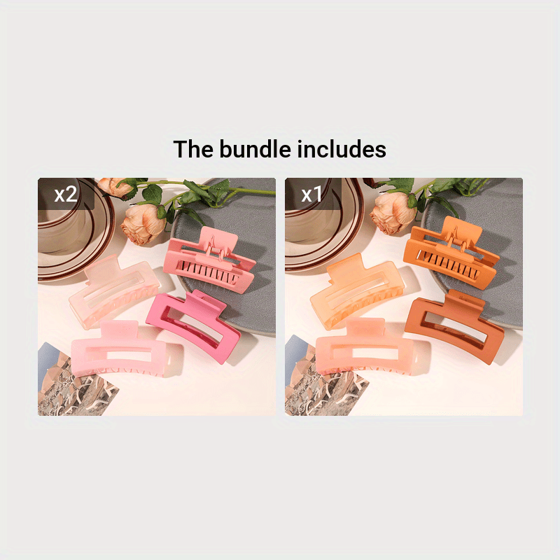 4pcs Rectangle Claw Clips