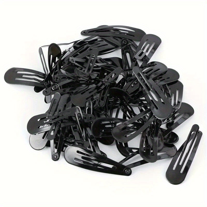20/50pcs Metal Matte Snap Clip Solid Color Hair Clip Simple Style Hair Clips For Side Hair Bang Women   Hair Accessories