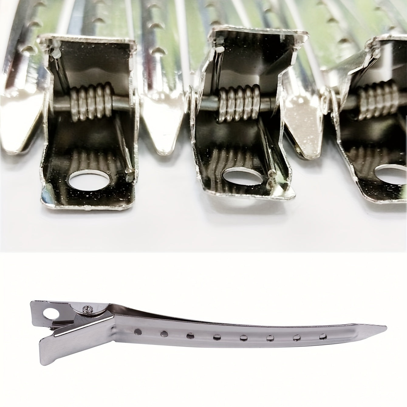 24pcs Alligator Hair Clips Metal Duck Bill Hair Clips For Styling - With Holes Professional Sectioning Clips For Salon And Women Girls Accessories