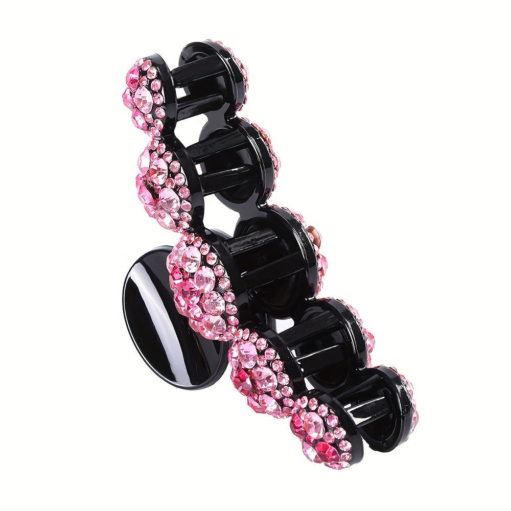 Colorful Rhinestone Ball Shape Hair Claw Clip