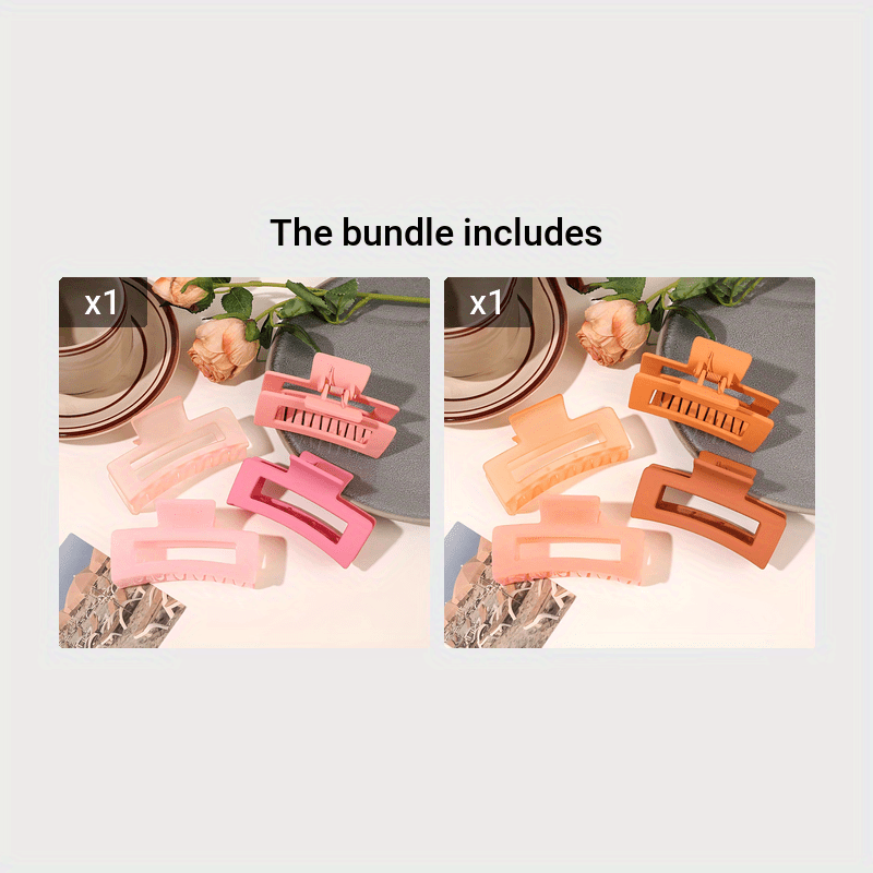 4pcs Rectangle Claw Clips