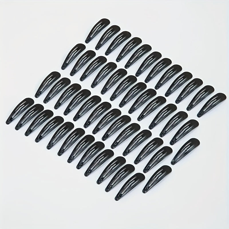 20/50pcs Metal Matte Snap Clip Solid Color Hair Clip Simple Style Hair Clips For Side Hair Bang Women   Hair Accessories