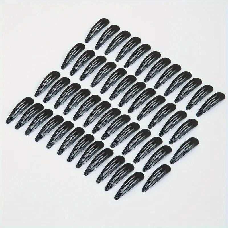 20/50pcs Metal Matte Snap Clip Solid Color Hair Clip Simple Style Hair Clips For Side Hair Bang Women   Hair Accessories
