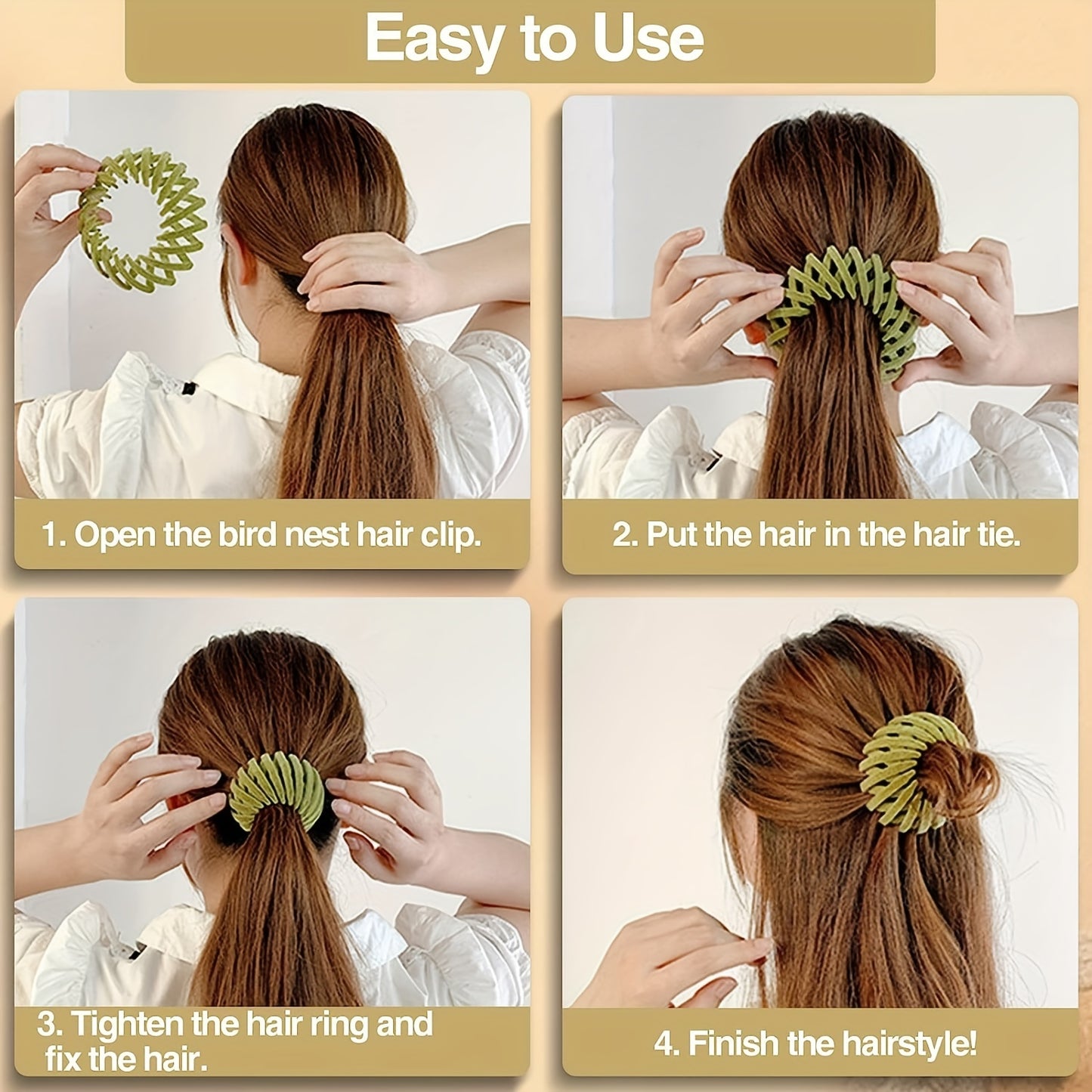 7pcs Velvet Bird's Nest Magic Hair Clips