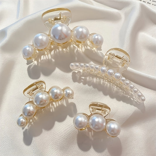 4pcs Set Elegant Pearl Hair Clips