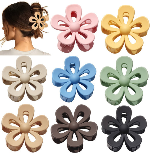8pcs Hair Claw Clips Hollow Flower Claw Clip
