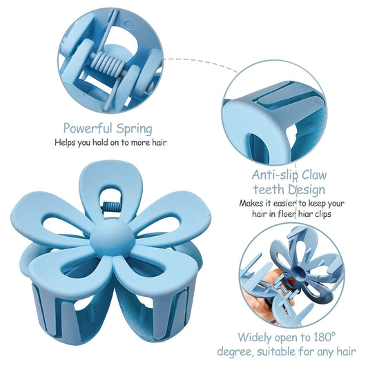 8pcs Hair Claw Clips Hollow Flower Claw Clip