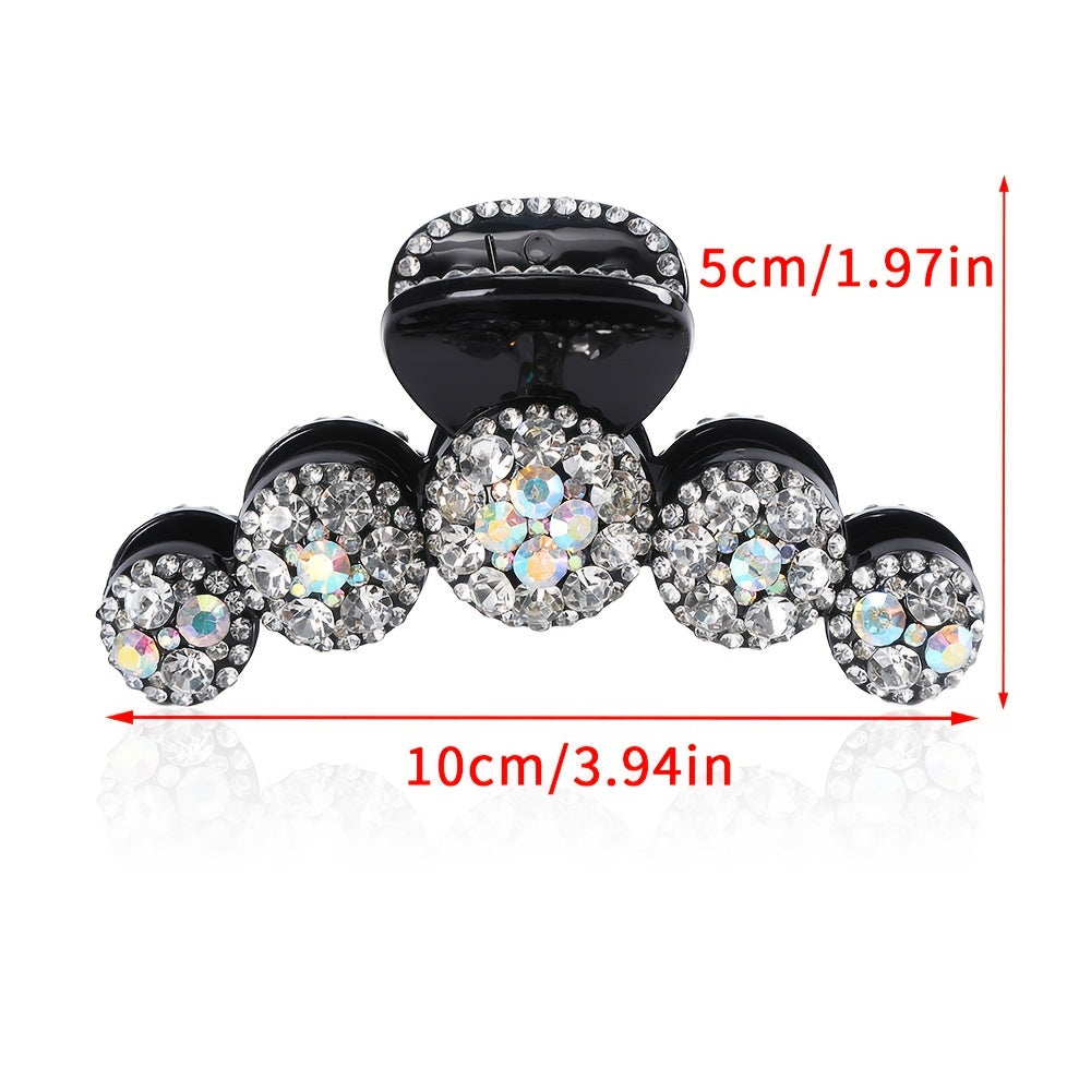 Colorful Rhinestone Ball Shape Hair Claw Clip